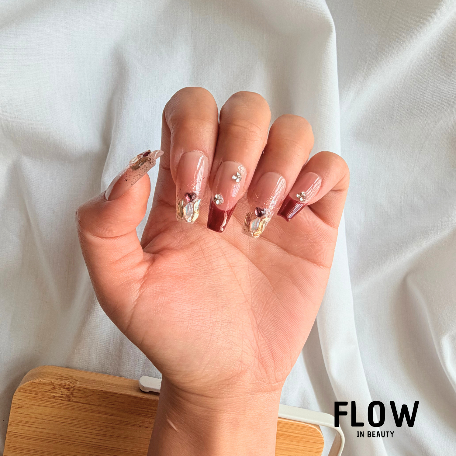 Unhas Press-On Elegant stones
