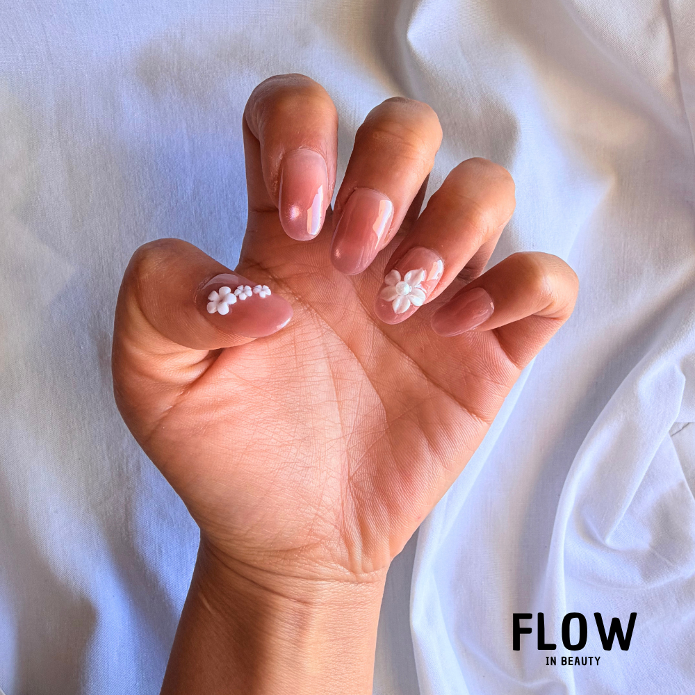 Unhas Press-On Peach Blossom Glow