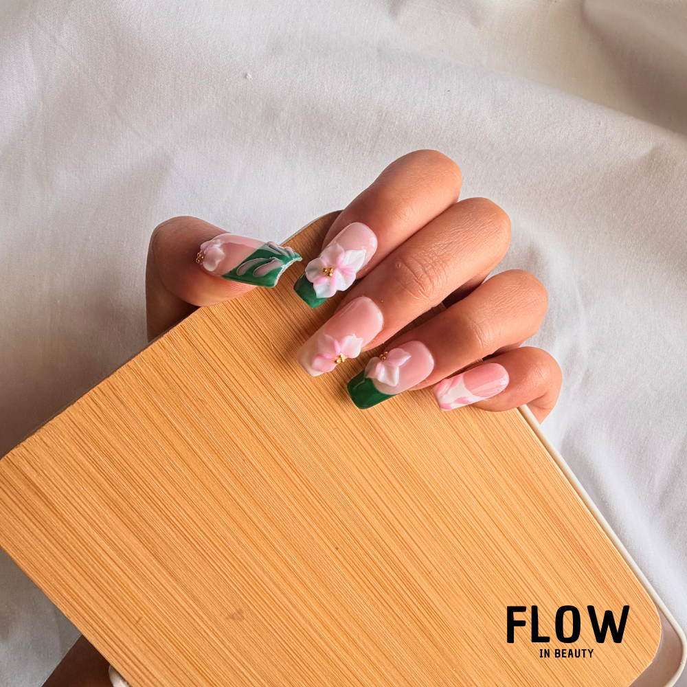 Unhas Press-On Floral Garden