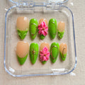 Unhas press on green elegance