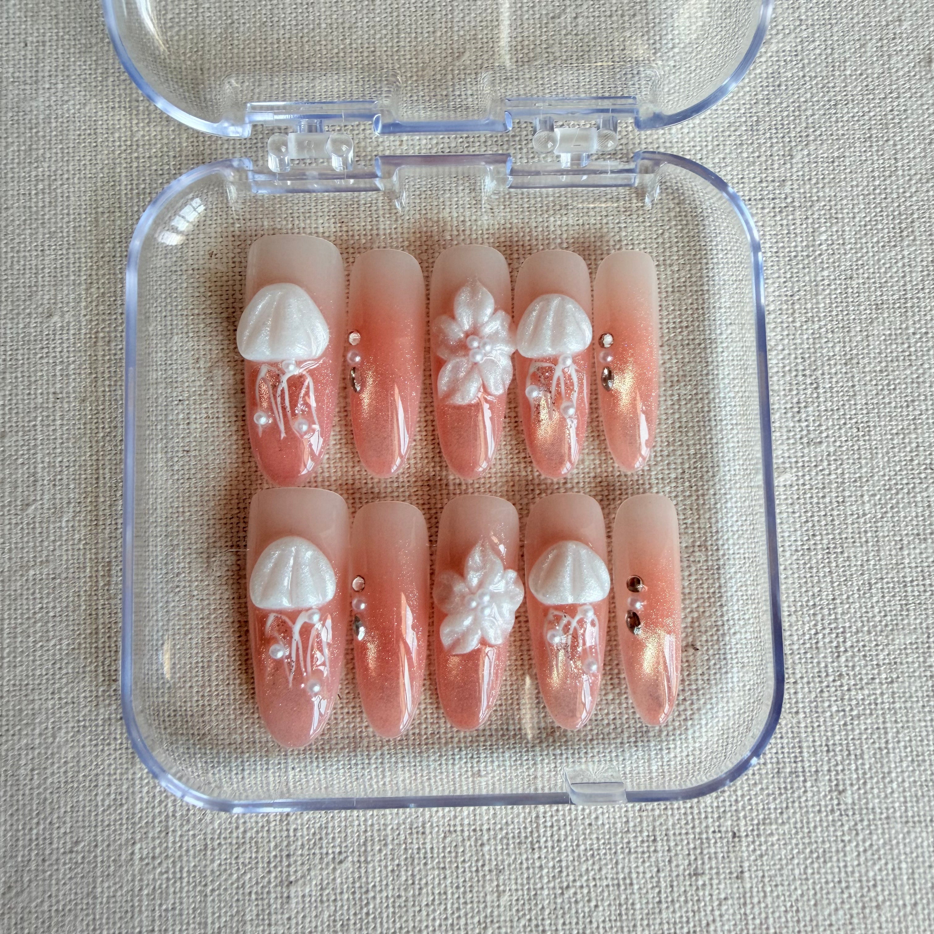 Unhas Press On Pink Ocean