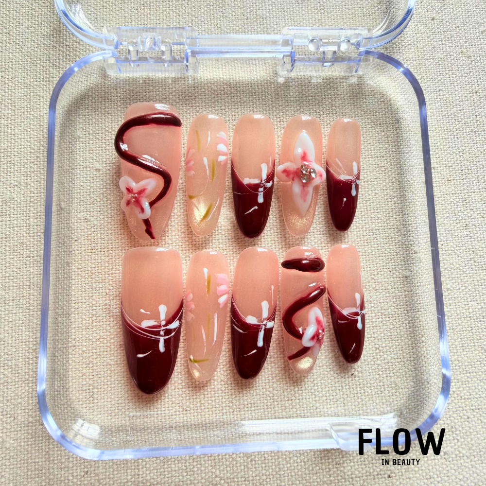 Unhas Press-On Blossom Shine