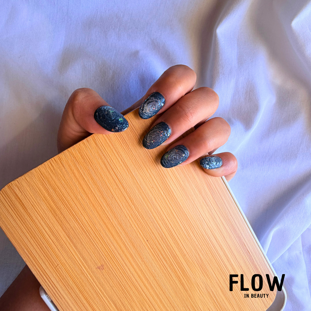 Unhas Press-On Galaxy Black