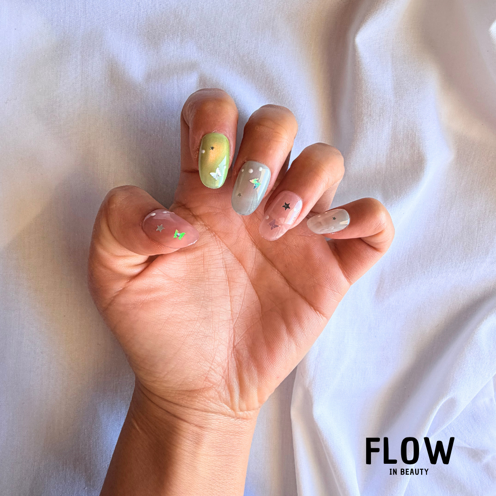 Unhas Press-On Pastel Star Glow