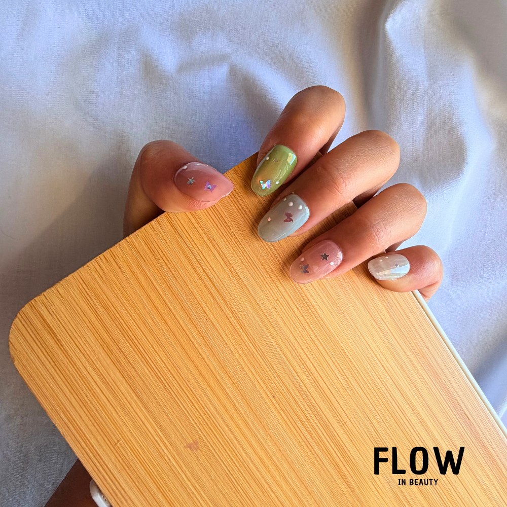Unhas Press-On Pastel Star Glow
