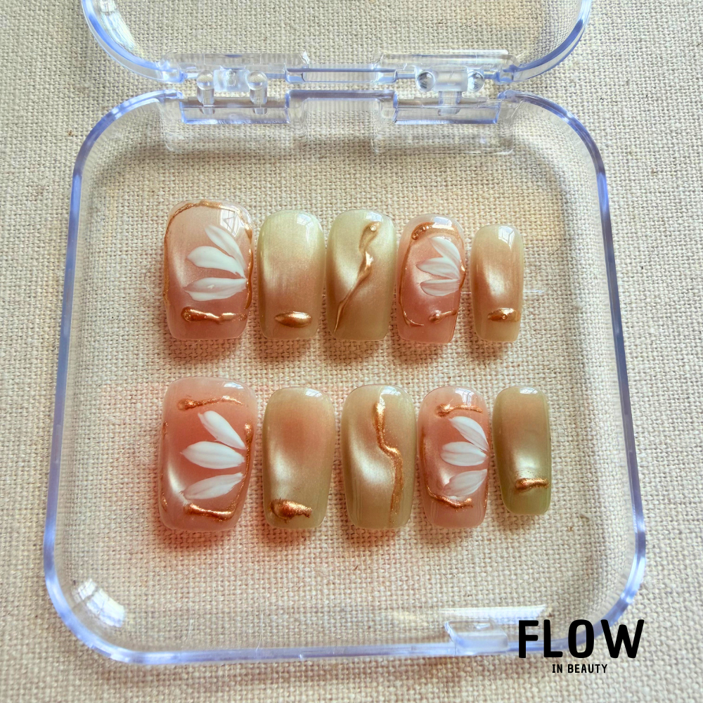Unhas Press On Luxe Pearl