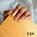 Unhas Press-On Peach Bow Glow