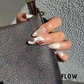 Unhas Press-On Caramel Marble Glow