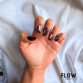 Unhas Press-On Cat Eye Castanho Oval