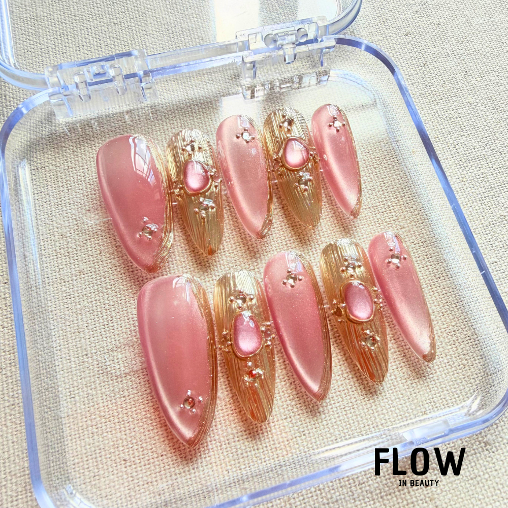 Unhas Press-On Rose Gold Majesty