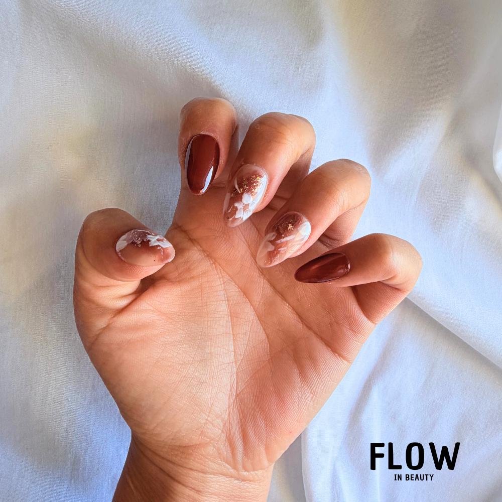 Unhas Press-On Peach Blossom Glow