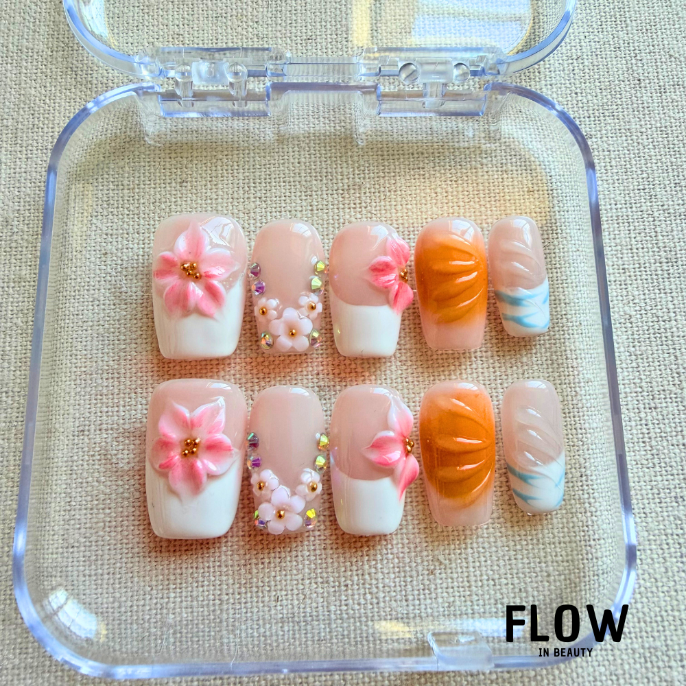 Unhas Press-On Summer Bloom