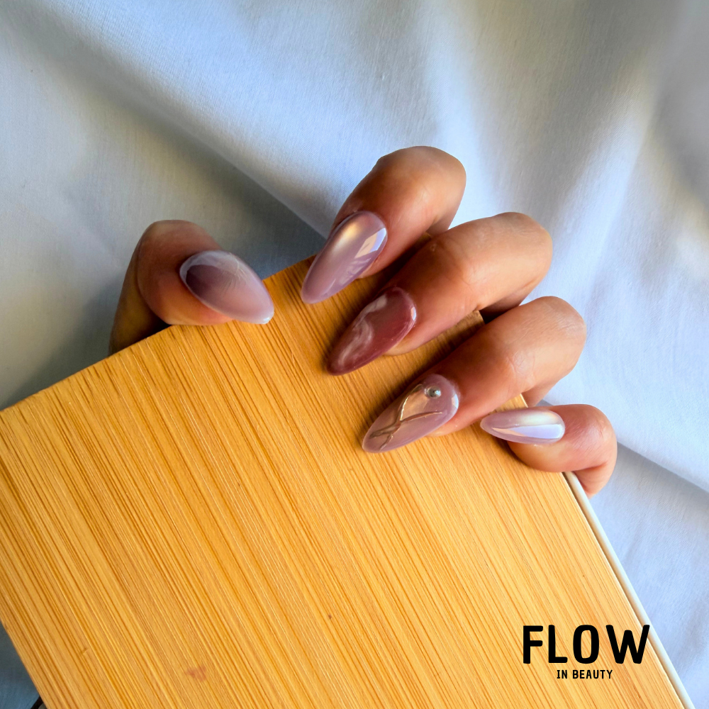 Unhas Press-On Nude Blush Elegance