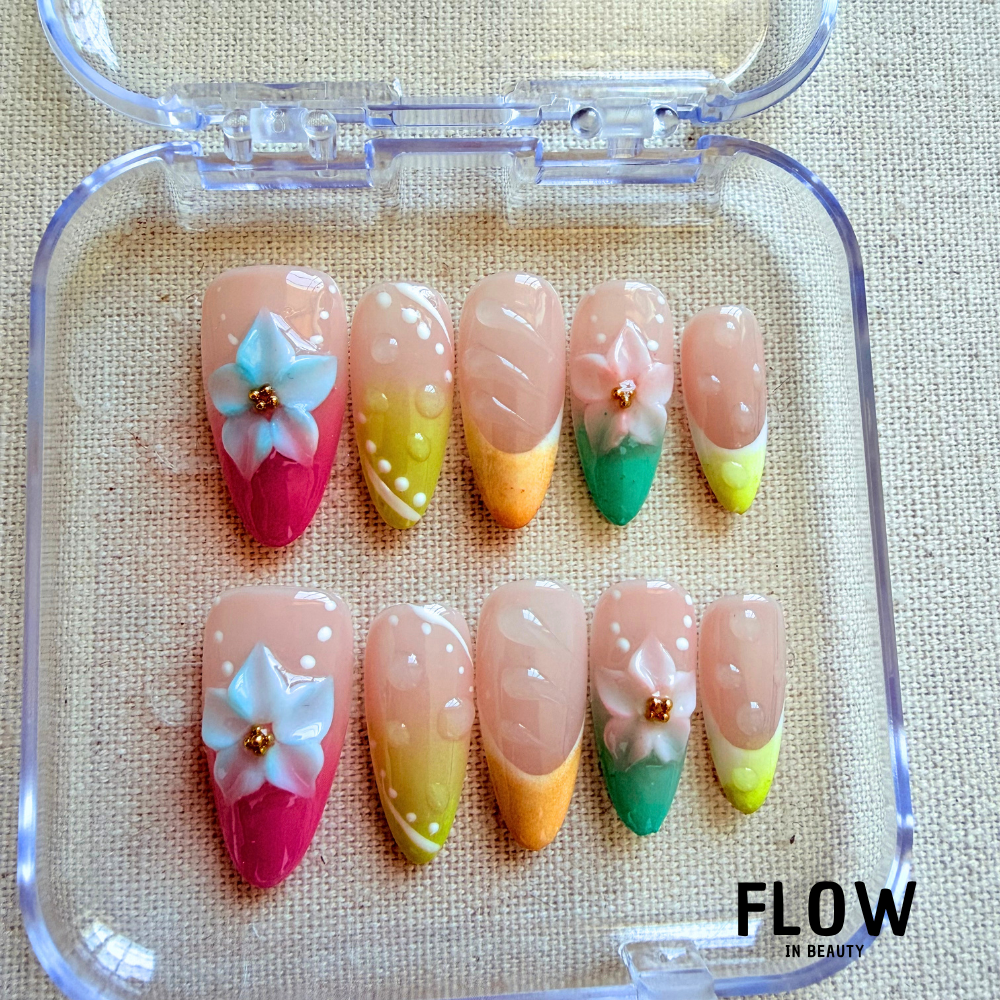 Unhas Press-On Candy Blossom Mix