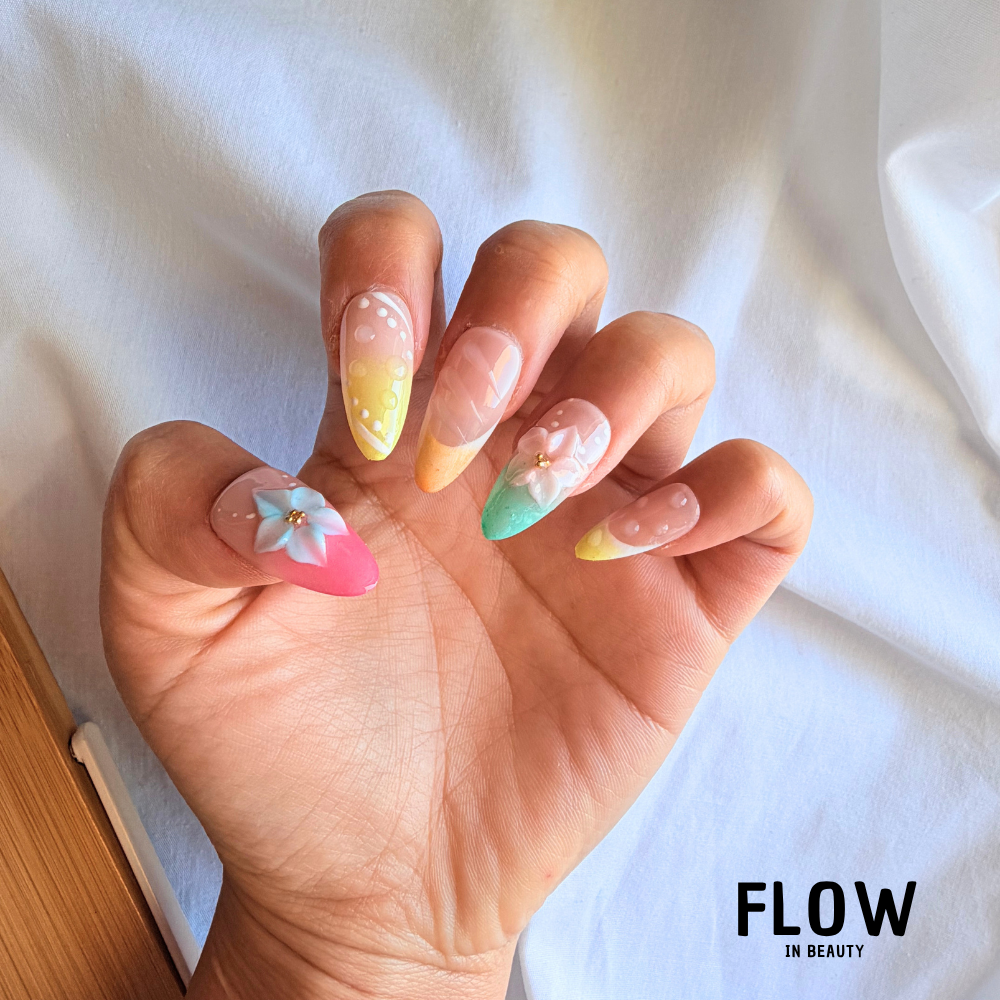 Unhas Press-On Candy Blossom Mix