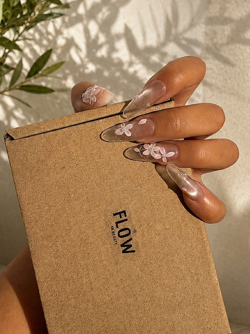 Unhas Press On Blush Blossom
