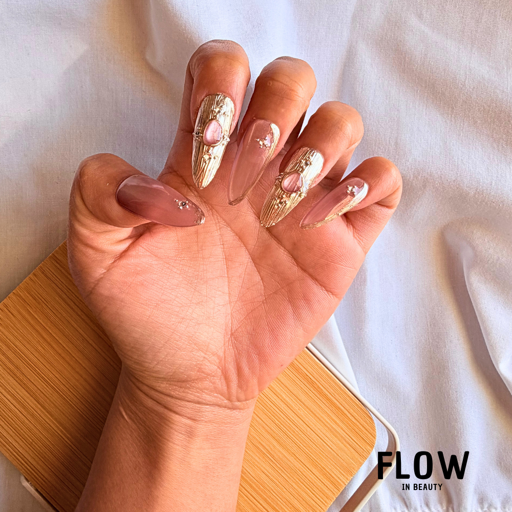Unhas Press-On Rose Gold Majesty