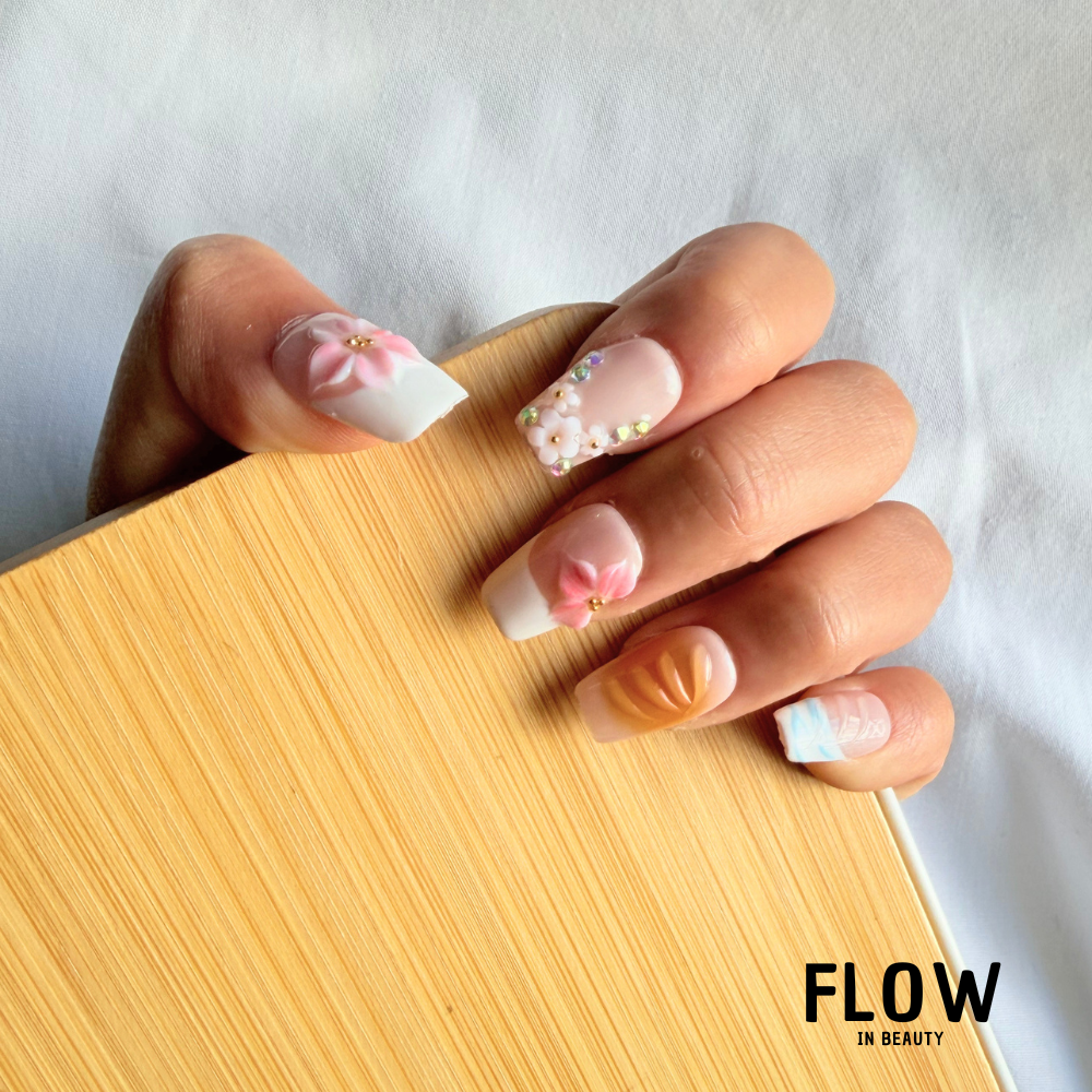 Unhas Press-On Summer Bloom