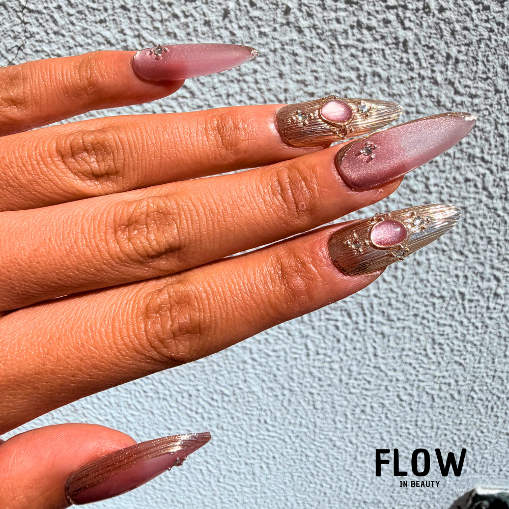 Unhas Press-On Rose Gold Majesty