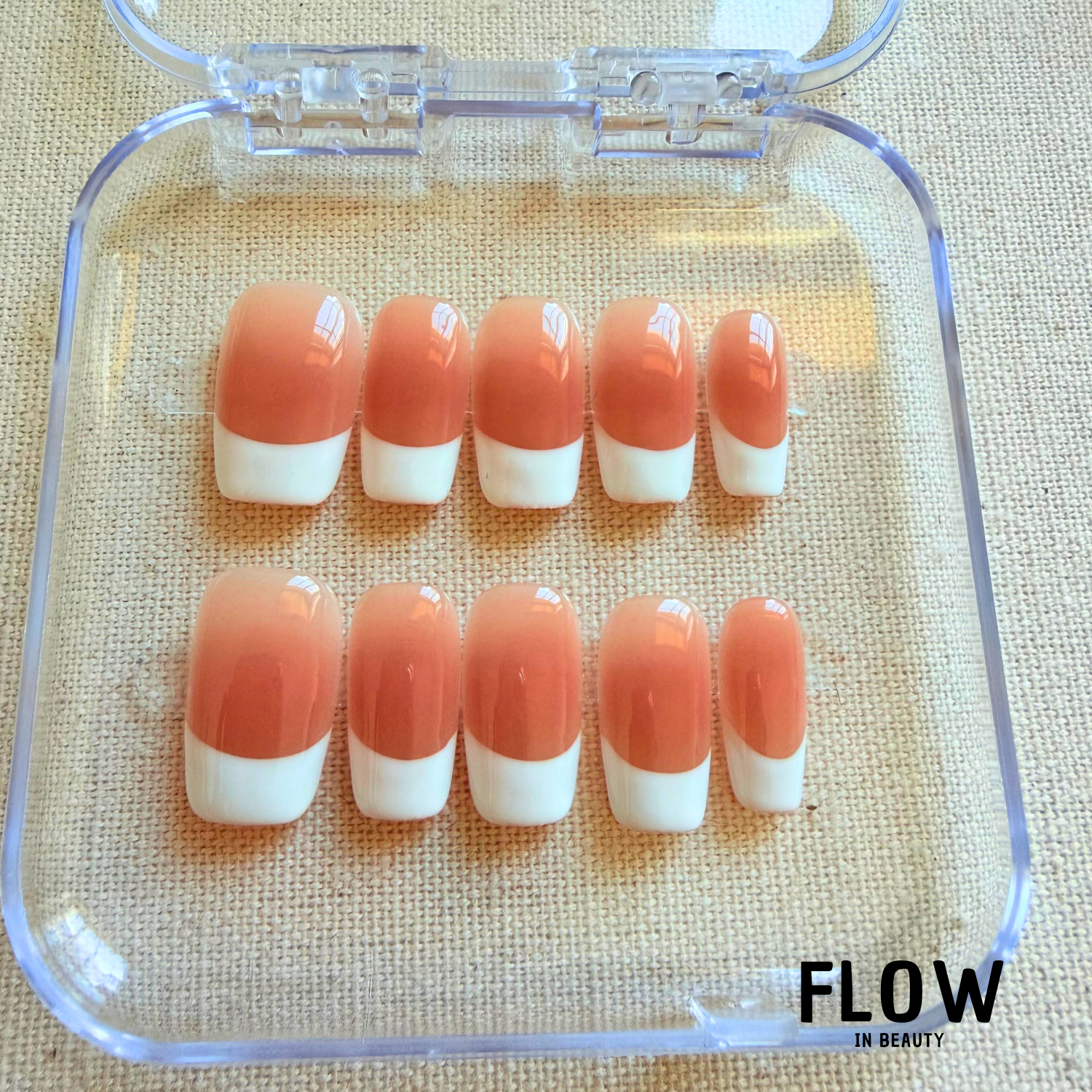 Unhas Press-On Branco French