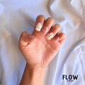 Unhas Press-On Peach Daisy Pearl