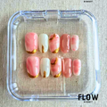 Unhas Press-On Pink Marble Gold