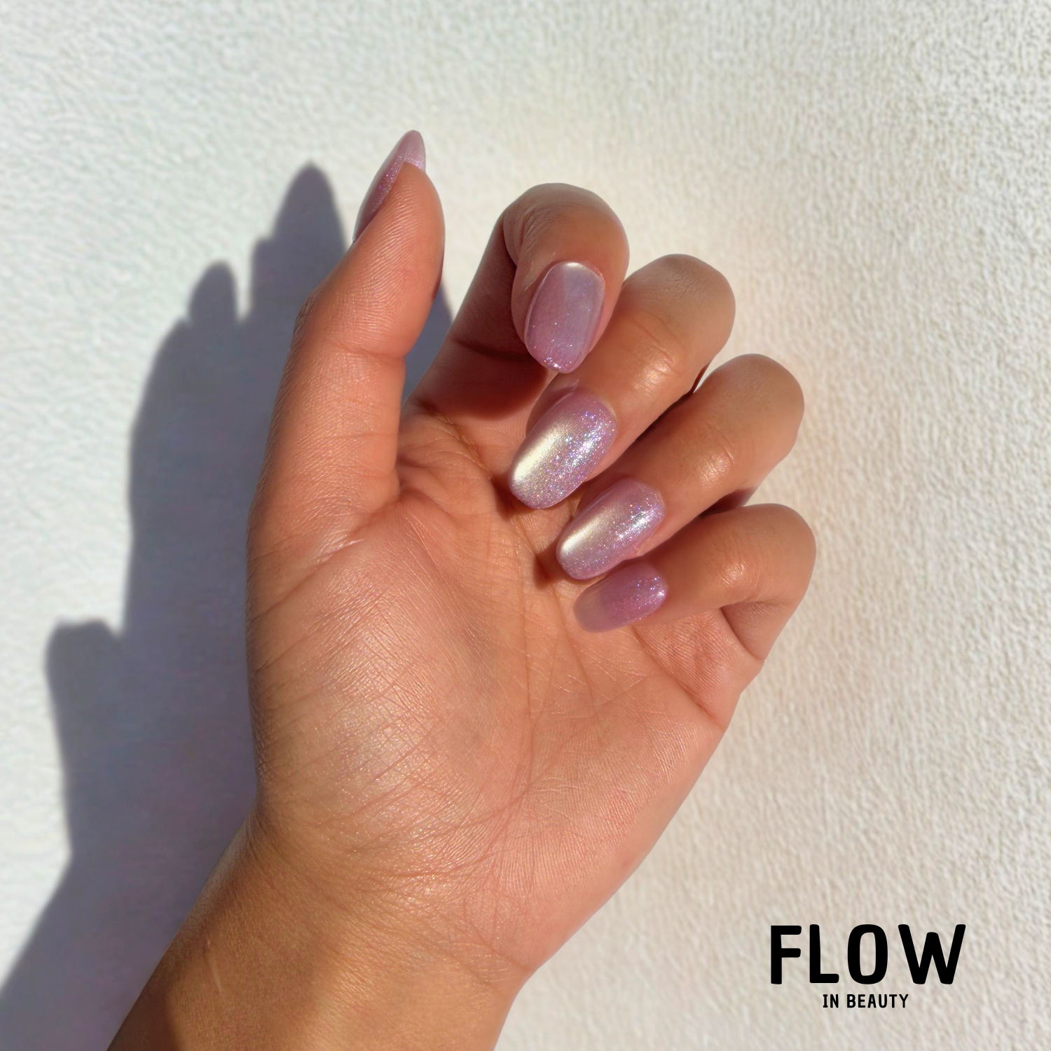Unhas Press-On Cat Eye Rosa